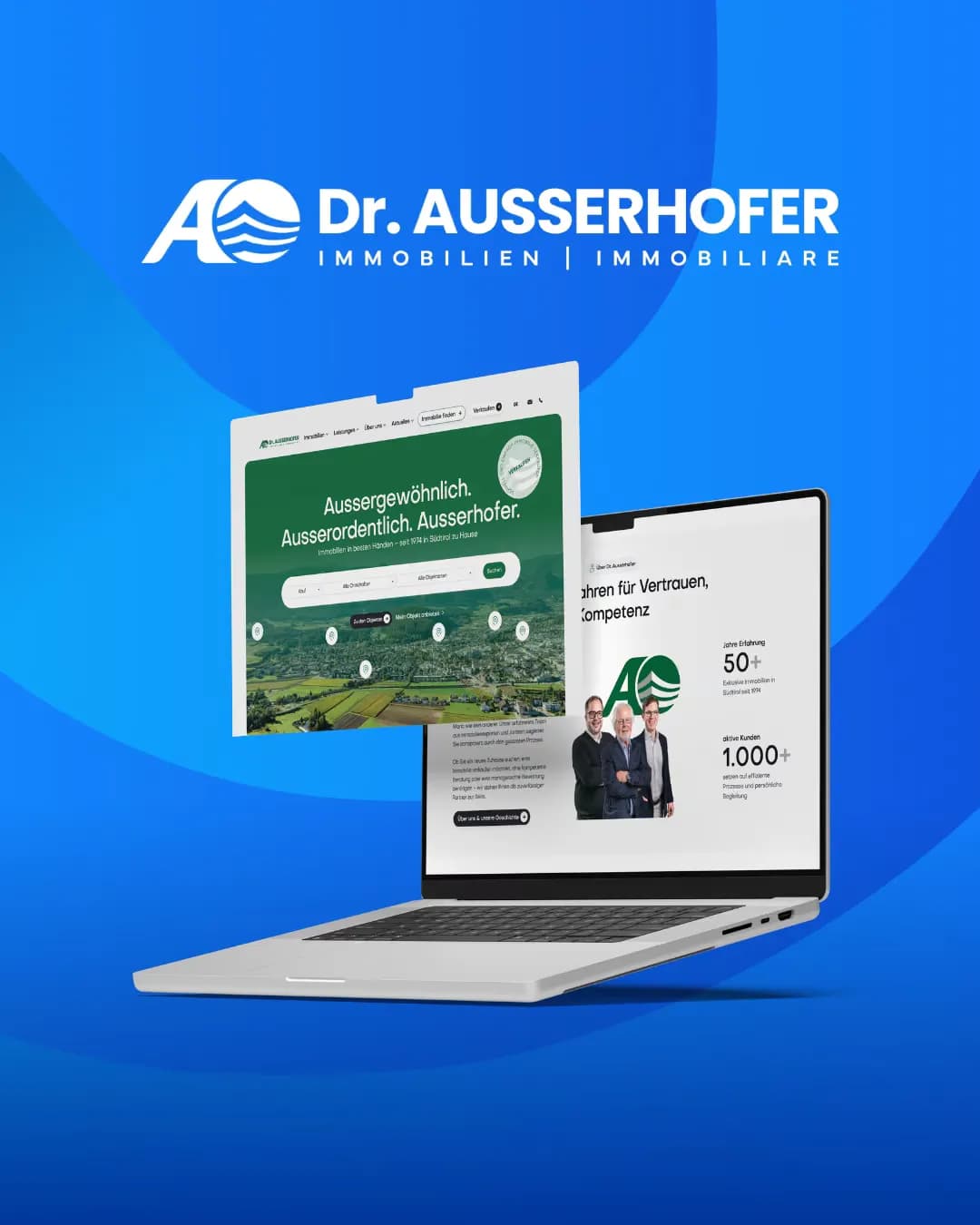 Dr. Ausserhofer Immobilien: Blog e social media vanno in automatico, in modo continuo